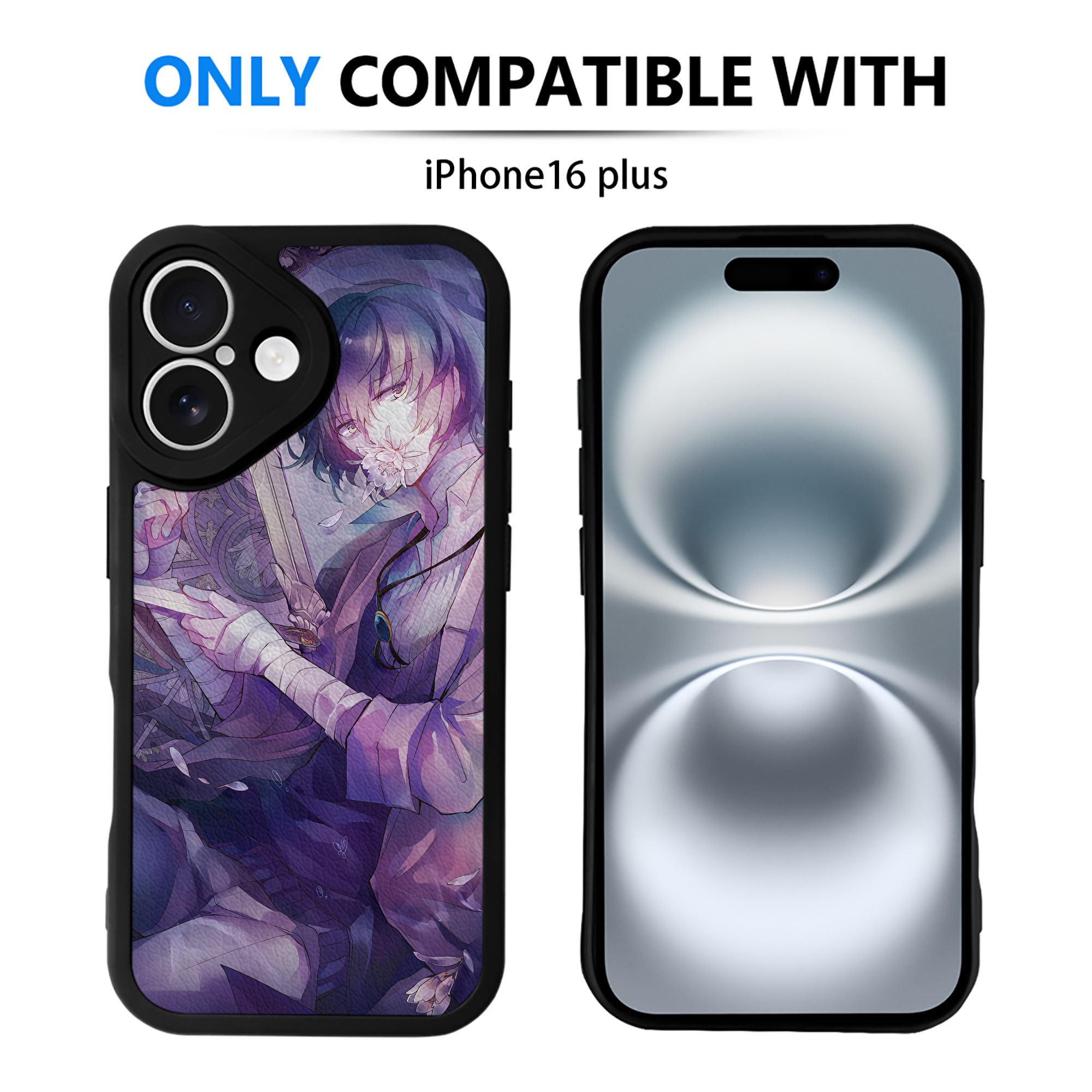 （画像用） 文豪ストレイドッグス Bungo Stray Dogs 【iPhone 16シリーズ対応】シリコンスマホケース（レザー調） 材質：シリコン